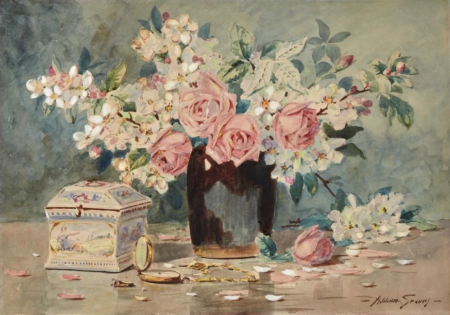 Abbott Fuller Graves-78-Rose e fiori di melo